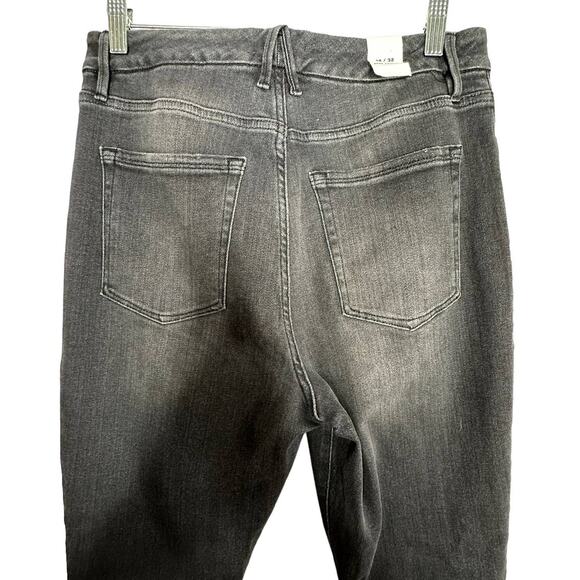 NWT Good American High Waist Black Skinny Jeans Raw Hem Plus Size 14 32 - Picture 7 of 10